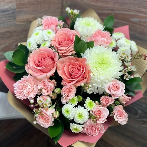 Букет живых цветов ЦВЕТЫ ДЛЯ ВАС Букет Сборный 40х50 см